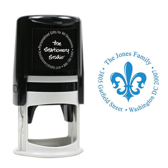 Fleur de Lis Self-Inking Stamper